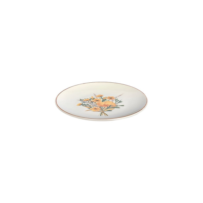 Hermia Lily Tuval 6 TT Juego de 6 Platos de Postre Multicolor Porcelana 20x20 cm